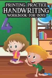 Printing Practice Handwriting Workbook For Boys