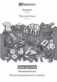 BABADADA black-and-white, Deutsch - Russian (in cyrillic script), Bildwoerterbuch - visual dictionary (in cyrillic script)