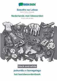 BABADADA black-and-white, Sesotho sa Leboa - Nederlands met lidwoorden, pukuntsu e bonagalago - het beeldwoordenboek