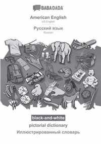 BABADADA black-and-white, American English - Russian (in cyrillic script), pictorial dictionary - visual dictionary (in cyrillic script)