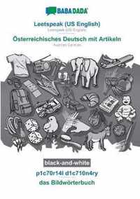 BABADADA black-and-white, Leetspeak (US English) - OEsterreichisches Deutsch mit Artikeln, p1c70r14l d1c710n4ry - das Bildwoerterbuch