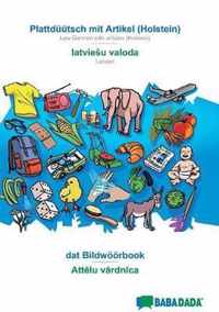 BABADADA, Plattduutsch mit Artikel (Holstein) - latviesu valoda, dat Bildwoeoerbook - Attlu vrdnca