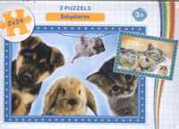 Babydieren - Puzzel 2 X 24 Stukjes