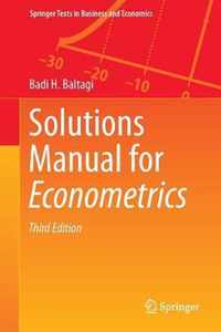 Solutions Manual for Econometrics