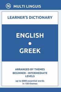 English-Greek Learner's Dictionary (Arranged by Themes, Beginner - Intermediate Levels)