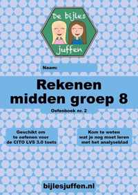 Oefenboek - CITO - rekenen - midden groep 8 - deel 2 - basisonderwijs - de bijlesjuffen - oefenen - citotoets - LVS - kinderen - boeken - leren - school - werkboek - Einstein - meer dan 100 opdrachten!