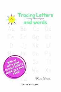 Trace letters and words - a tracing and colouring book!