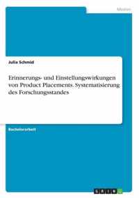 Erinnerungs- und Einstellungswirkungen von Product Placements. Systematisierung des Forschungsstandes