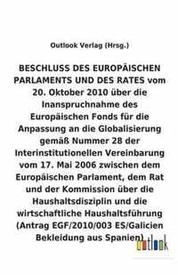 BESCHLUSS vom 20. Oktober 2010 über die Inanspruchnahme des Europäischen Fonds für die Anpassung an die Globalisierung gemäß Nummer 28 der Interinstit