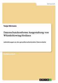 Datenschutzkonforme Ausgestaltung von Whistleblowing-Hotlines