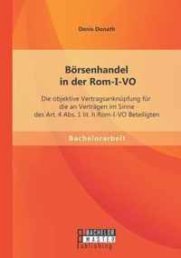 Boersenhandel in der Rom-I-VO