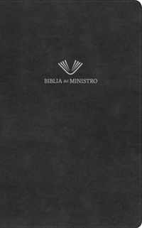 RVR 1960 Biblia del ministro, negro piel fabricada