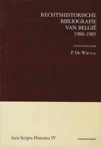 Rechtshistorische bibliografie van belgi 1980-1985