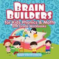 Brain Builders for Kids Phonics & Math 2nd Grade Workbooks