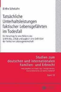 Tatsächliche Unterhaltsleistungen faktischer Lebensgefährten im Todesfall