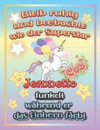 Bleib ruhig und beobachte wie Superstar Jeannetto funkelt wahrend sie das Einhorn farbt