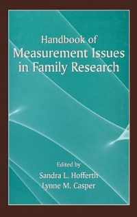 Handbook of Measurement Issues in Family Research