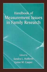 Handbook of Measurement Issues in Family Research