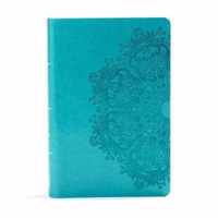 KJV Large Print Personal Size Reference Bible, Teal Leathertouch