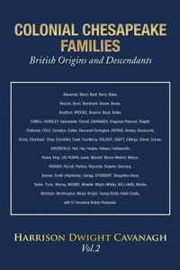 Colonial Chesapeake Families British Origins and Descendants