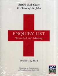 British Red Cross and Order of St John Enquiry List for Wounded and Missing