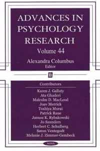 Advances in Psychology Research