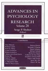 Advances in Psychology Research