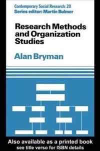 Research Methods and Organization Studies