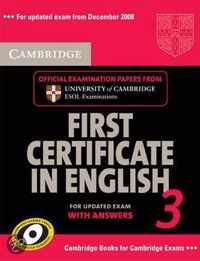 Cambridge First Certificate in English 3 with Answers