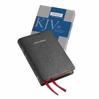 KJV Cameo Reference Bible  Black Edge-lined Goatskin Leather  Red-letter Text  KJ456:XRE Black Goatskin Leather