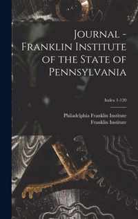 Journal - Franklin Institute of the State of Pennsylvania; Index 1-120