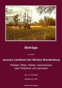 Beitrage zu einem neueren Landbuch der Marken Brandenburg