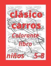 clasico carros colorante libro