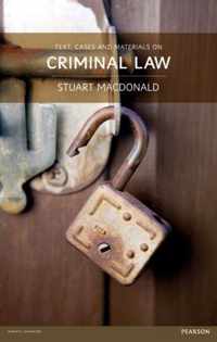 Text, Cases and Materials on Criminal Law