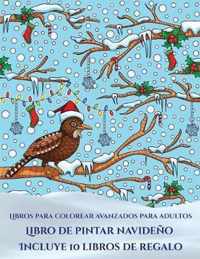 Libros para colorear avanzados para adultos (Libro de pintar navideno)