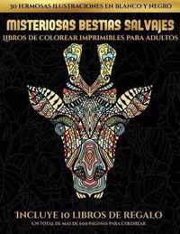 Libros de colorear imprimibles para adultos (Misteriosas bestias salvajes)