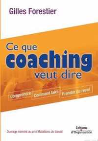 Ce que coaching veut dire