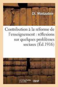 Contribution A La Reforme de l'Enseignement