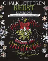 Chalk letteren Kerst kleurboek