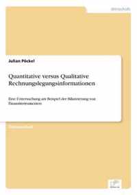 Quantitative versus Qualitative Rechnungslegungsinformationen