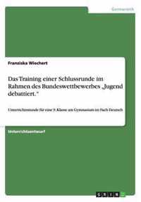 Das Training einer Schlussrunde im Rahmen des Bundeswettbewerbes  Jugend debattiert.