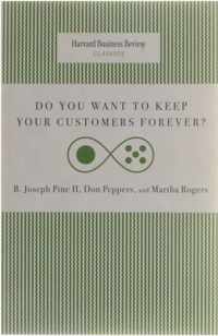 Do You Want to Keep Your Customers Forever?