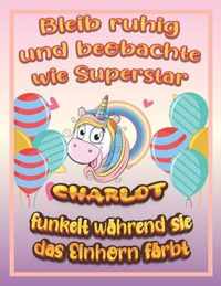 Bleib ruhig und beobachte wie Superstar Charlot funkelt wahrend sie das Einhorn farbt