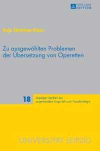 Zu ausgewählten Problemen der Übersetzung von Operetten