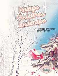 VINTAGE CHRISTMAS LANDSCAPE vintage Christmas coloring book