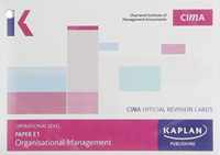 CIMA E1 Organisational Management - Revision Cards