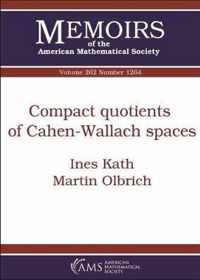 Compact Quotients of Cahen-Wallach Spaces