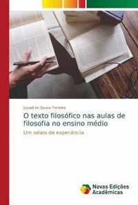 O texto filosofico nas aulas de filosofia no ensino medio