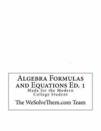 Algebra Formulas and Equations