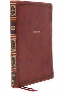 KJV Holy Bible, Giant Print Thinline Bible, Brown Leathersoft, Thumb Indexed, Red Letter, Comfort Print